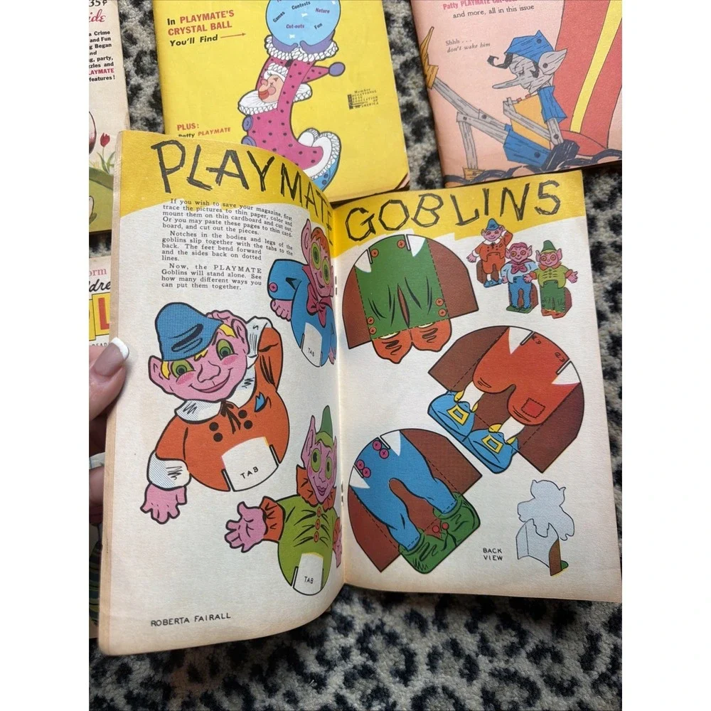 VTG Lot of 8 Children's‎ Playmate Magazines 1965 (no Nov,Dec) Puzzles Great Pics
